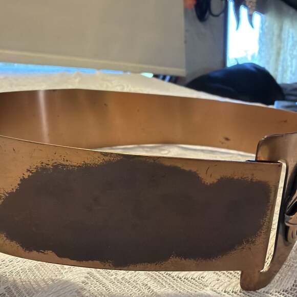 VINTAGE! 1950’s Solid Copper Leaf Adorned Belt 25”boho Whimsigoth Cinch Belt main image 5